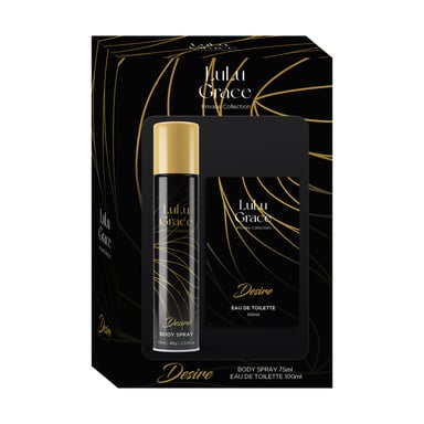 Lulu Grace Gift Set Body Spray 70ml & EDT 100ml Desire 2 piece