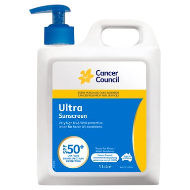 Cancer Council Ultra Sunscreen SPF50+ - 1 litre