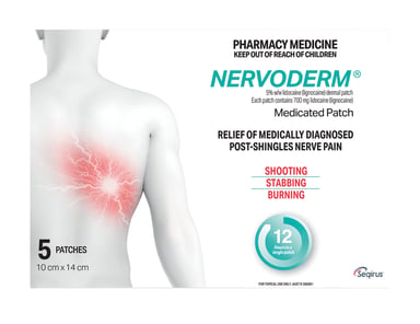Nervoderm 5%w/w Lidocaine Medicated Patch 5 pack