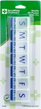 TerryWhite Chemmart Weekly Push Button Pill Planner 1 pack