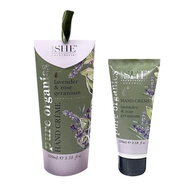 She Aromatherapy Pure Organics Hand Cream Lavender & Rose Geranium 100ml