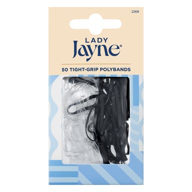 Lady Jayne Elastomer Bands Black 50 pack
