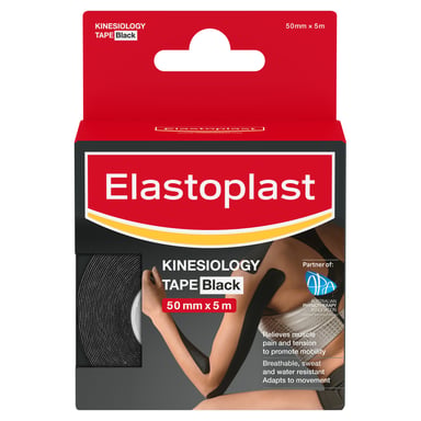 Elastoplast Kinesio Tape Black 5cm X 5m - 1 roll