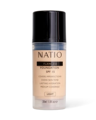 Natio Flawless Foundation SPF 15 Light 30ml