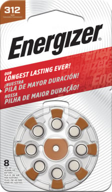 Energizer Hearing Aid Turn And Lock 312 - 8 pack