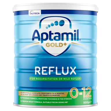 Aptamil Gold + Reflux Infant Formula 0-12 Months 900g