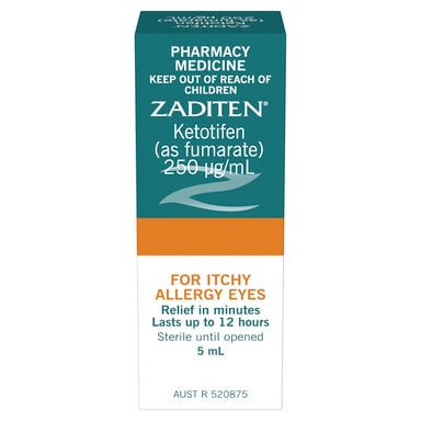 Zaditen Eye Drops For Itchy Allergy Eyes 5ml