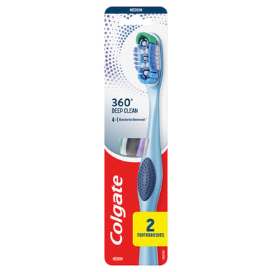 Colgate 360 Degree Toothbrush Medium 2 pack