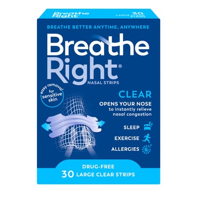Breathe Right Clear Nasal Strip Large 30 pack