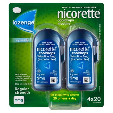 Nicorette Cooldrops 2mg Regular Strength 80 lozenges