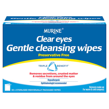 Murine Clear Eyes Wipes 30 sachets