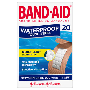 Band-Aid Tough Strips Waterproof Regular 20 pack