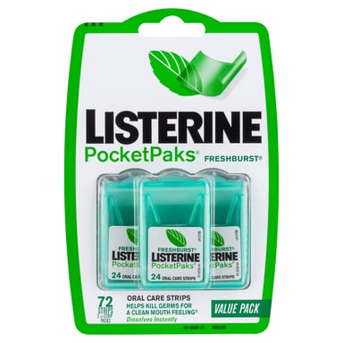Listerine PocketPak Fresh Burst 72 strips