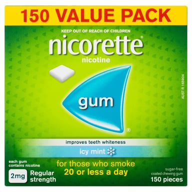 Nicorette Icy Mint Gum 2mg - 150 pieces