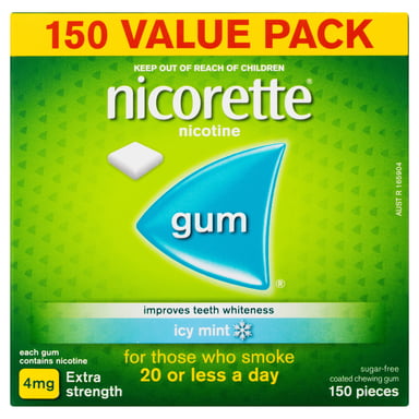 Nicorette Icy Mint Gum 4mg - 150 pieces