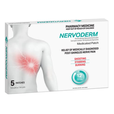 Nervoderm 5%w/w Lidocaine Medicated Patch 5 pack