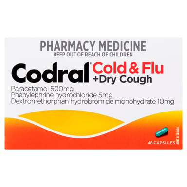 Codral Cold & Flu + Dry Cough 48 capsules