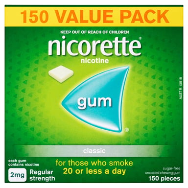 Nicorette Gum Classic 2mg - 150 pieces