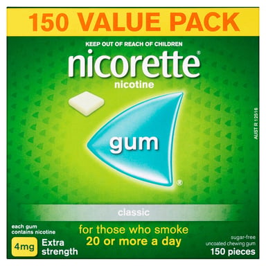 Nicorette Gum Classic 4mg - 150 pieces