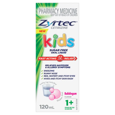 Zyrtec Kids Liquid Bubble Gum 120ml