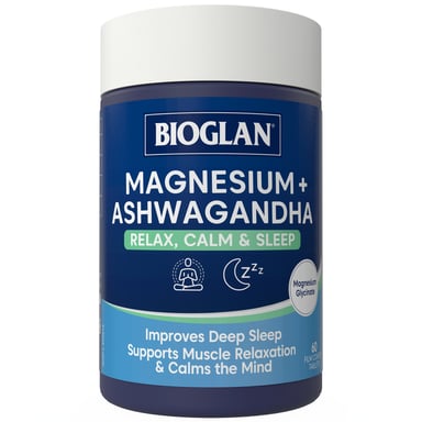 Bioglan Magnesium + Ashwagandha 60 tablets