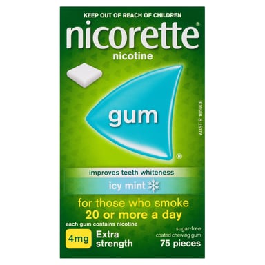 Nicorette Gum Icy Mint 4mg 75 pieces