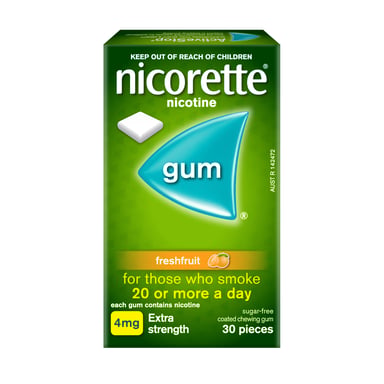 Nicorette Gum Fresh Fruit 4mg - 30 pack