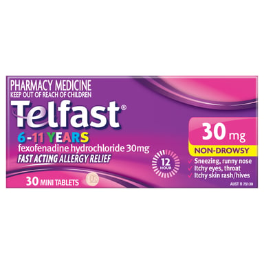 Telfast Kids Tablets 30mg 30 tablets