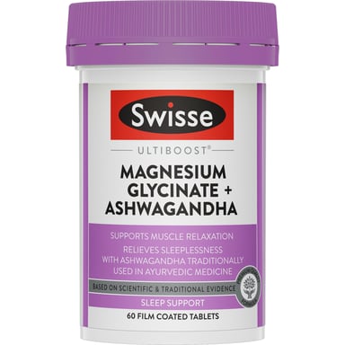 Swisse Ultiboost Magnesium Glycinate + Ashwagandha 60 tablets