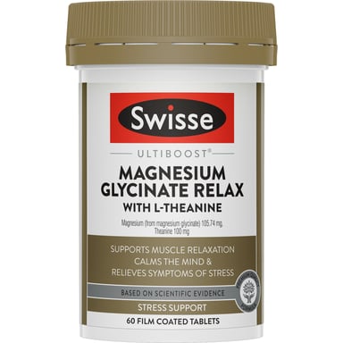 Swisse Ultiboost Magnesium Glycinate Relax With L-Theanine 60 tablets