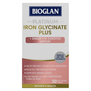 Bioglan Platinum Iron Glycinateplus 30 tablets