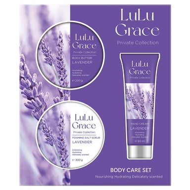 Lulu Grace Body Care Gift Set Lavender 3 pack