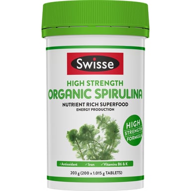 Swisse Ultiboost High Strength Organic Spirulina 200 tablets