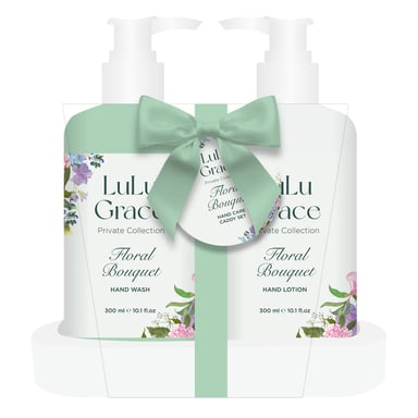 Lulu Grace Floral Bouquet Hand Care Set Ceramic Caddy 2 piece