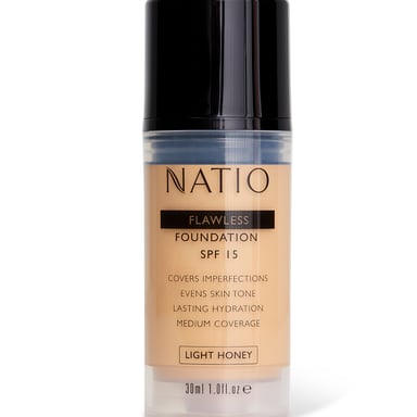 Natio Flawless Foundation SPF15 Light Honey 30ml