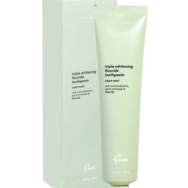 Gem Triple Whitening Toothpaste Fluoride Mint 100g