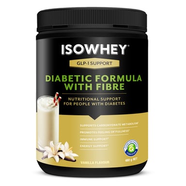 Isowhey GLP-1 Support Diabetic Formula With Fibre Vanilla 480g