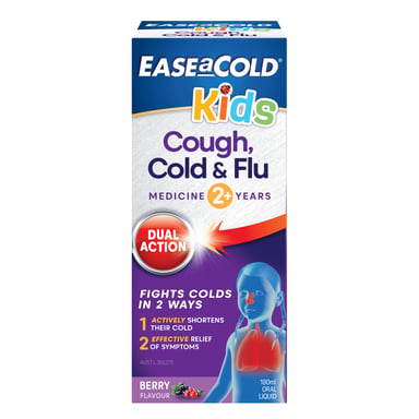 Ease-A-Cold Kids Cough, Cold + Flu Berry Flavour 180ml