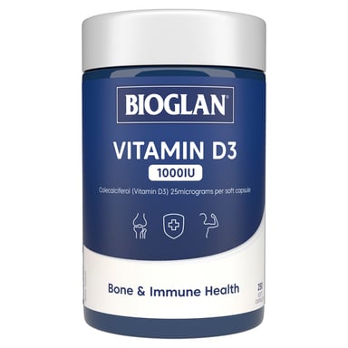 Bioglan Vitamin D3 1000IU - 250 capsules
