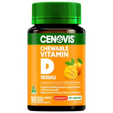 Cenovis Adult Vitamin D 1000IU - 90 chewable tablets
