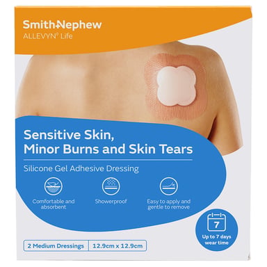 Allevyn Life Silicone Gel Adhesive Dressing Medium 2 pack