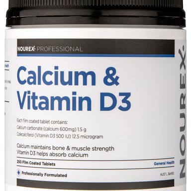 Nourex Professional Calcium & Vitamin D3 - 250 tablets