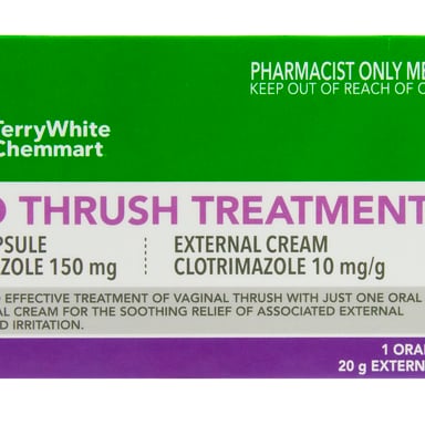 TerryWhite Chemmart Duo Thrush Treatment 1 pack