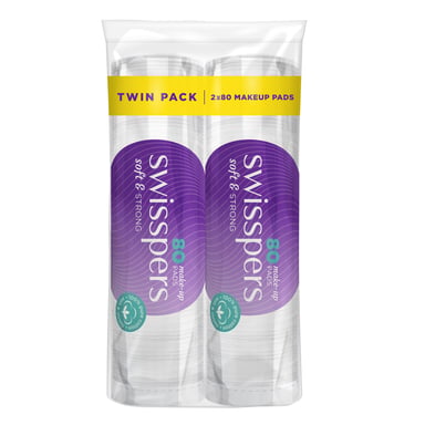 Swisspers Make Up Pads 80 Pads - 2 pack