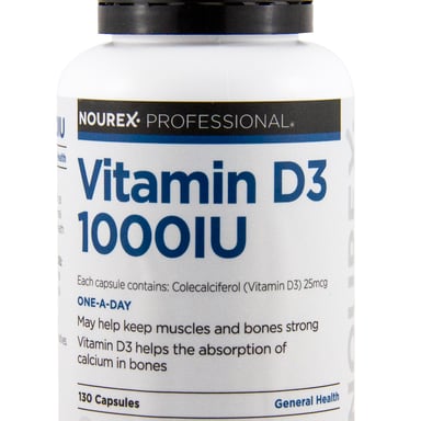 Nourex Professional Vitamin D3 1000IU - 130 capsules