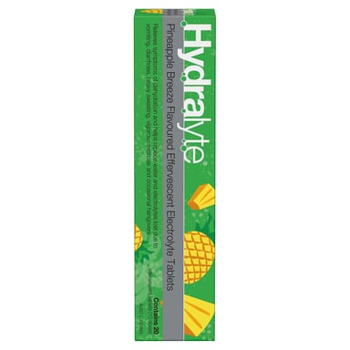 Hydralyte Effervescent Pineapple Breeze 20 tablets