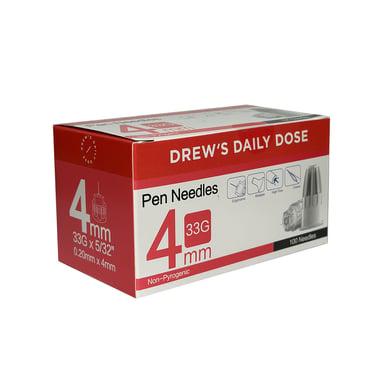 Drew's Daily Dose Pen Needle 33G x 4mm 100