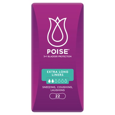 Poise Liners Extra Long 22 pack