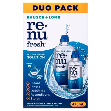 Bausch & Lomb Renu Fresh Multi-Purpose Solution Duo Pack (355ml+120ml) 475ml