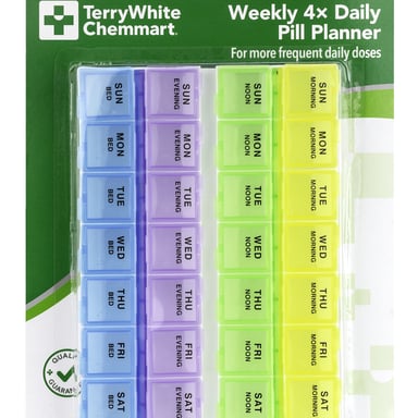 TerryWhite Chemmart Weekly 4 Times A Day Pill Planner 1 pack